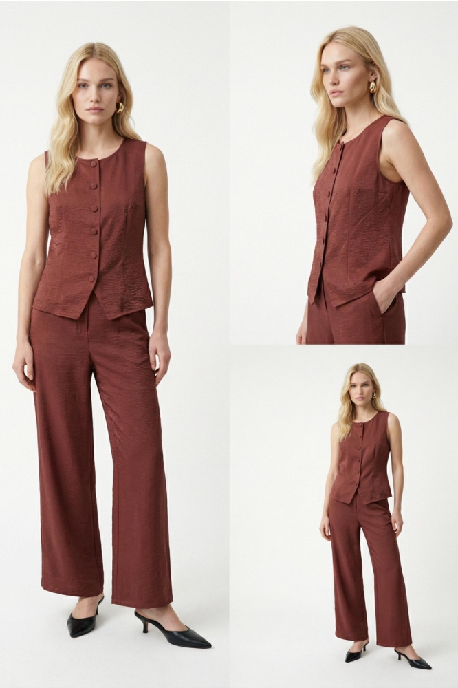 Vero Moda bordeaux dames gilet | Model