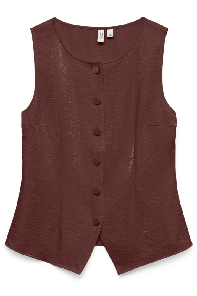 Vero Moda bordeaux dames gilet | Vooraanzicht