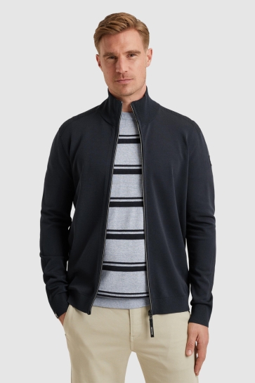 Vanguard zip jacket viscose blend Blauw