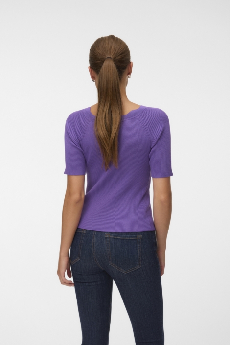 Vero Moda paarse dames trui | Model achteraanzicht