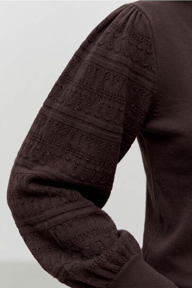 Vero Moda bruine dames trui | Close up