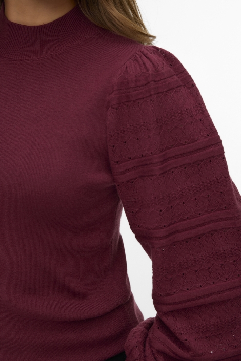 Vero Moda bordeaux dames trui | Close up