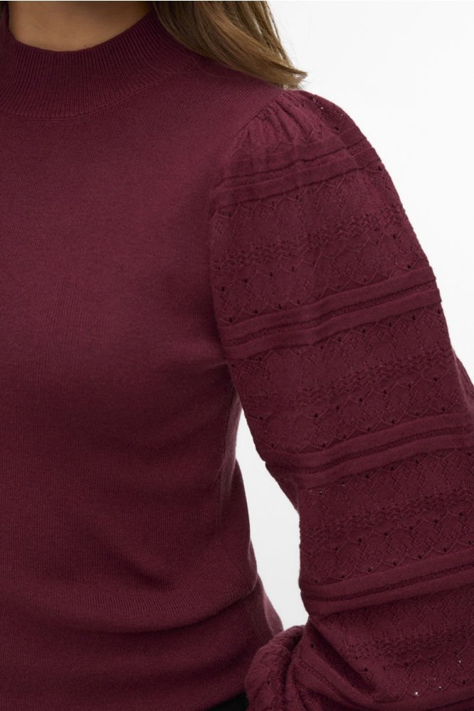 Vero Moda bordeaux dames trui | Close up