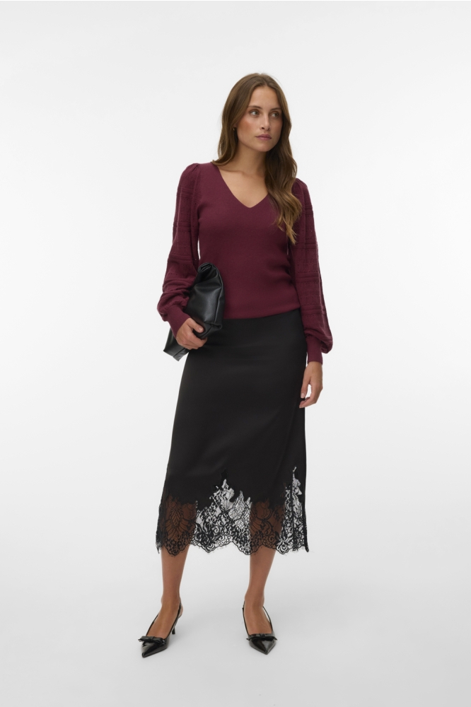 Vero Moda bordeaux dames trui | Model