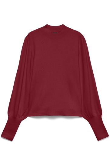 Vero Moda Trui VMHOLLYKARIS LS FUNNELNECK PULLOVER 10347145 BIKING RED