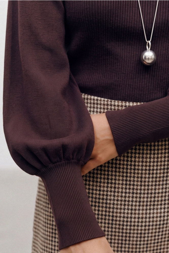 Vero Moda bruine dames trui | Close up