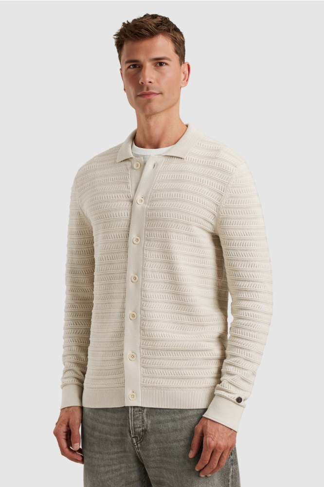 Cast Iron beige heren vest | Model vooraanzicht