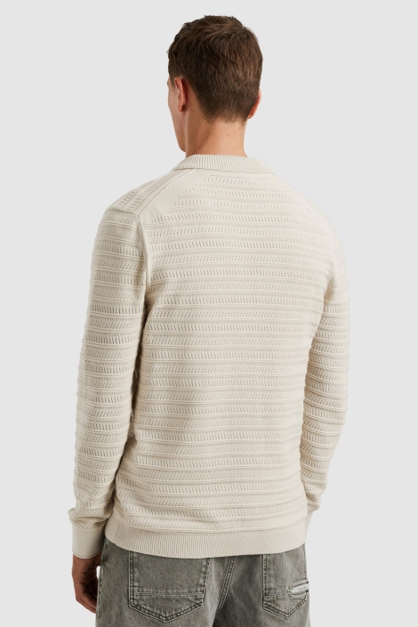 Cast Iron beige heren vest | Model achteraanzicht