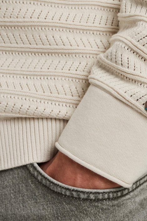 Cast Iron beige heren vest | Close up