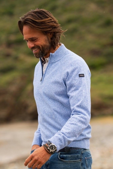 NZA PULLOVER HALF ZIP 26AN423 2642 Classic Blue