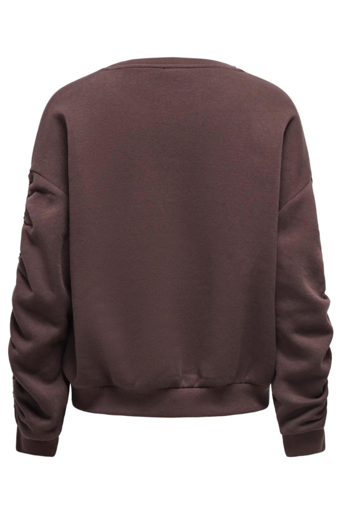 Only bruine dames sweater | Achteraanzicht