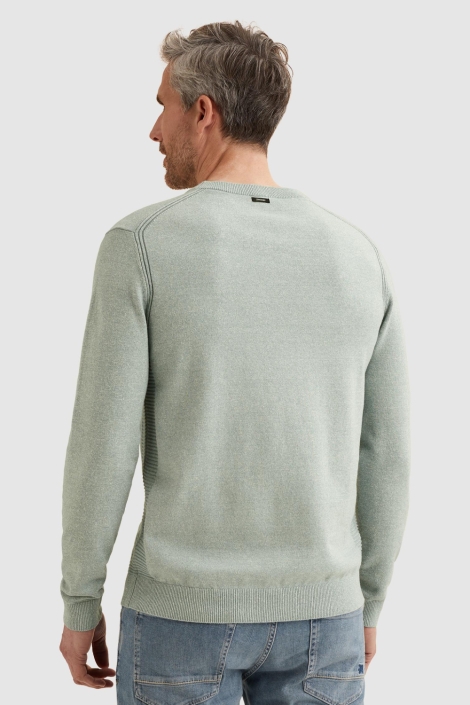 Vanguard blauwe heren trui | Model achteraanzicht