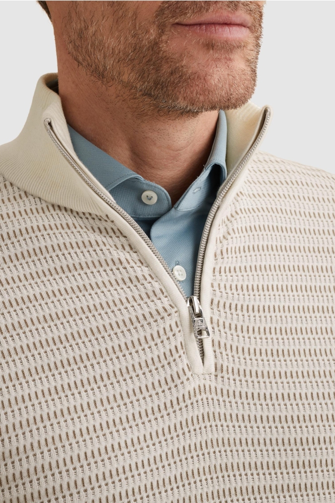 Vanguard witte heren trui | Close up