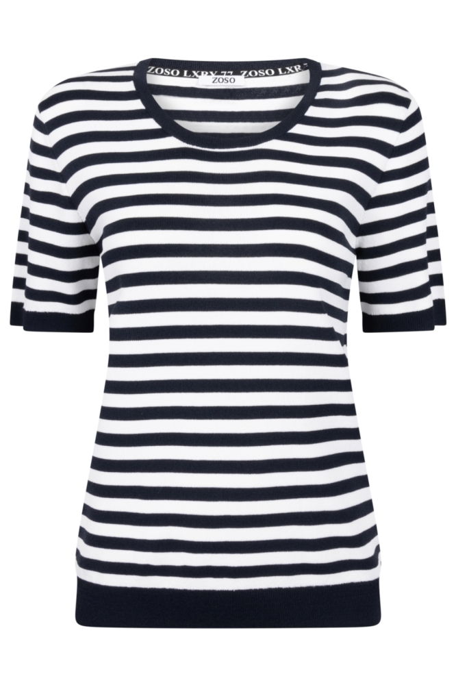 Zoso blauwe dames t-shirt | Vooraanzicht