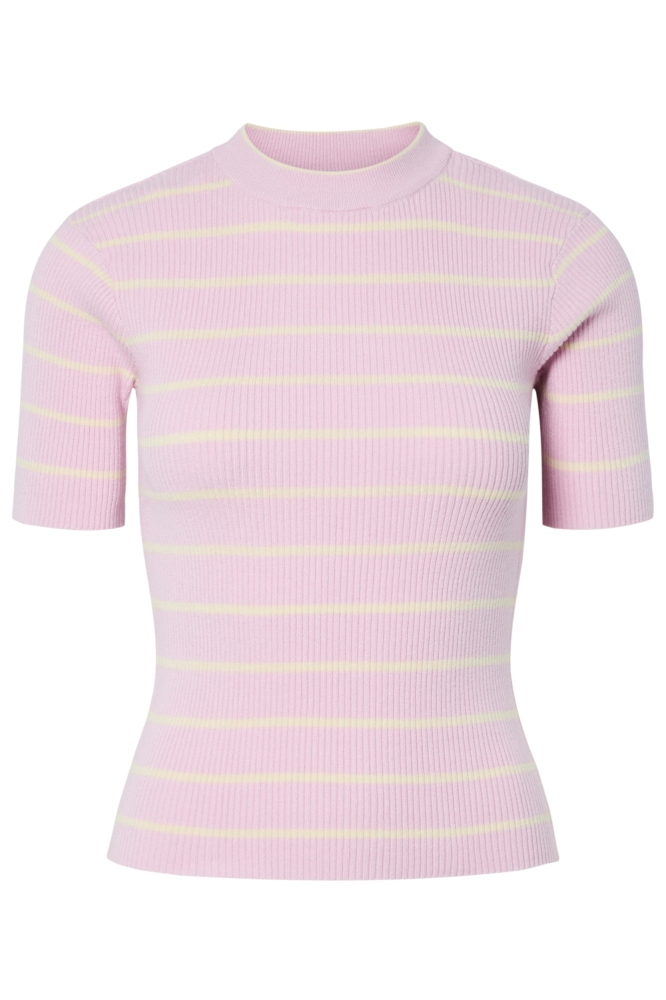 Pieces roze dames t-shirt | Vooraanzicht