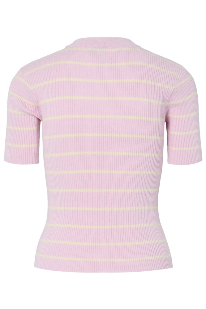 Pieces roze dames t-shirt | Achteraanzicht