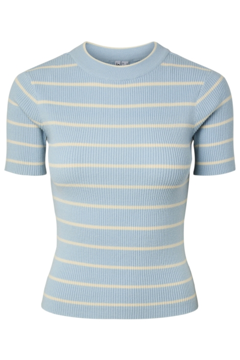 Pieces blauwe dames t-shirt | Vooraanzicht