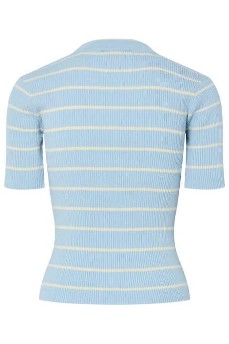 Pieces blauwe dames t-shirt | Achteraanzicht