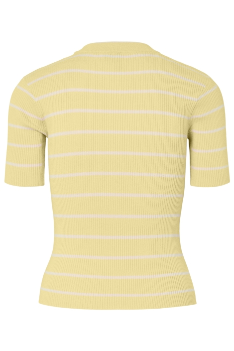 Pieces gele dames t-shirt | Achteraanzicht