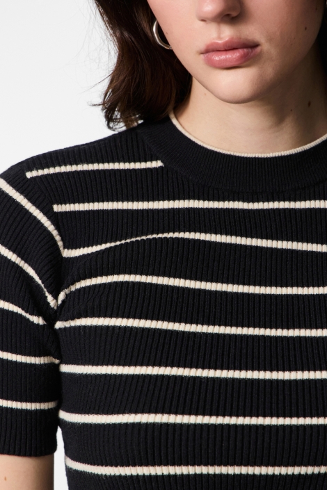 Pieces zwarte dames trui | Close up