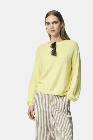 Pieces Trui PCNAOMI LS O-NECK KNIT NOOS BC 17162284 French Vanilla