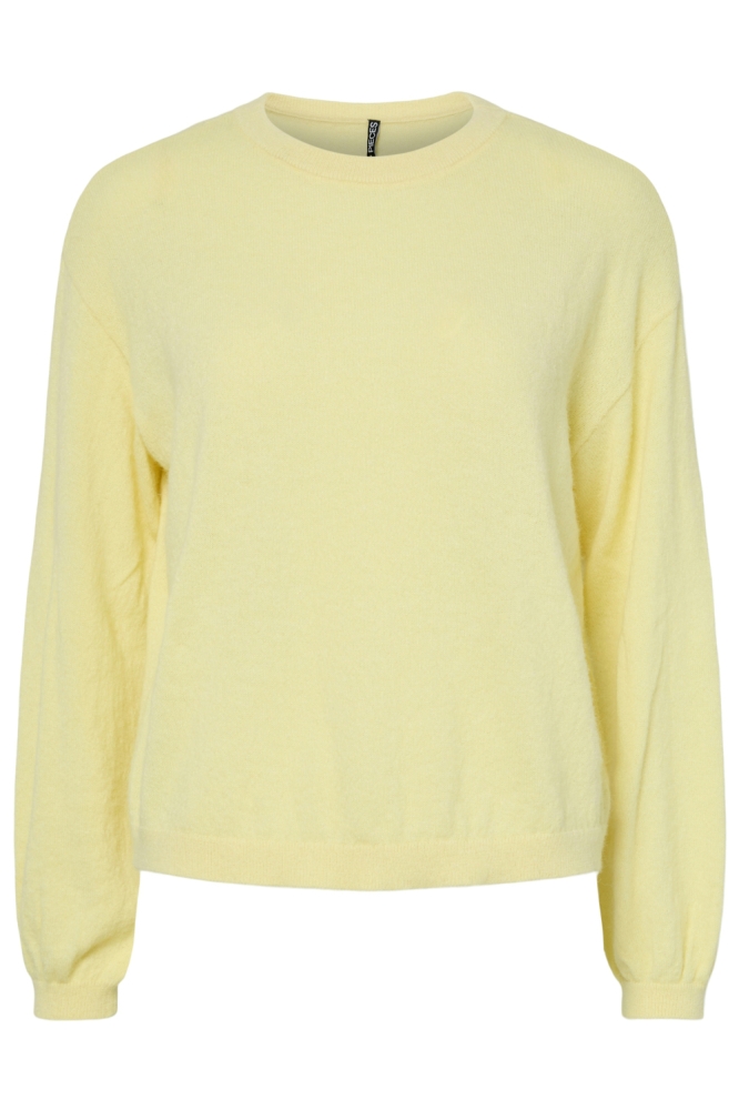 Pieces gele dames trui | Vooraanzicht