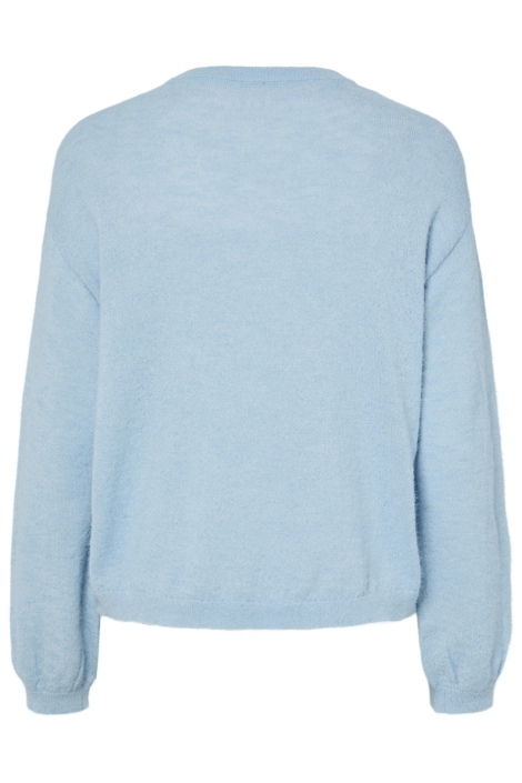 Pieces blauwe dames trui | Achteraanzicht