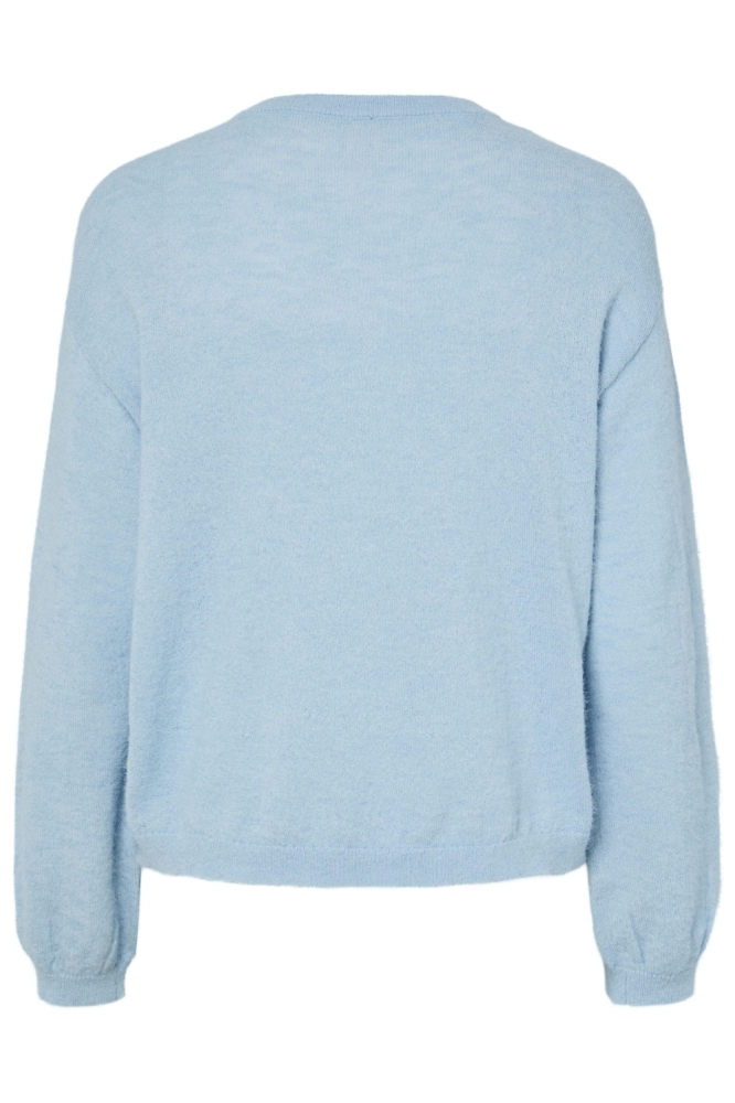 Pieces blauwe dames trui | Achteraanzicht