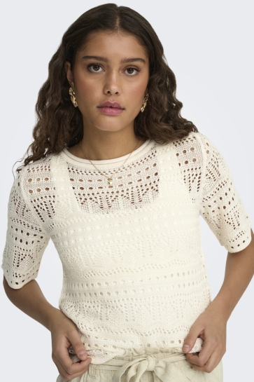 Jacqueline de Yong JDYSUN LAY 2/4 PULLOVER KNT NOOS 15347239 Eggnog