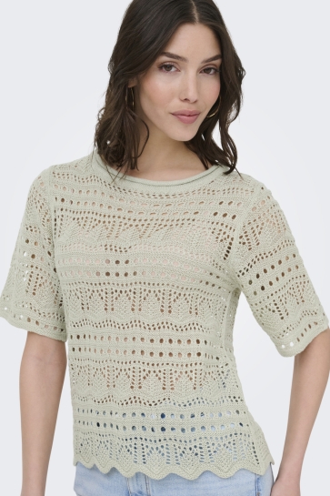 Jacqueline de Yong JDYSUN LAY 2/4 PULLOVER KNT NOOS 15347239 Desert Sage