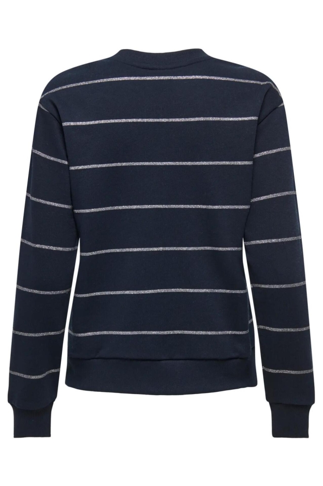 Jacqueline de Yong blauwe dames sweater | Achteraanzicht