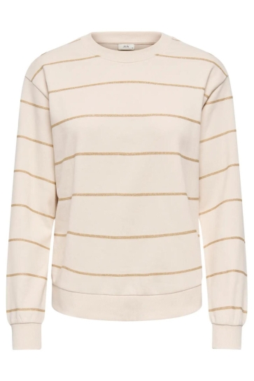 Jacqueline de Yong jdyparis l/s emb sweat jrs noos Beige
