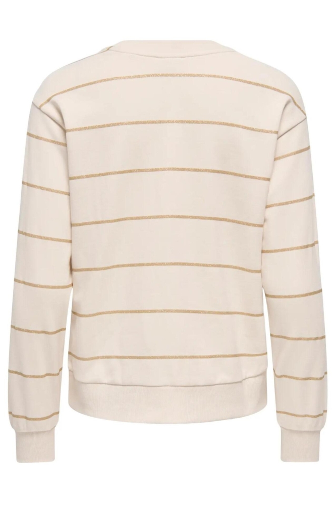 Jacqueline de Yong beige dames sweater | Achteraanzicht
