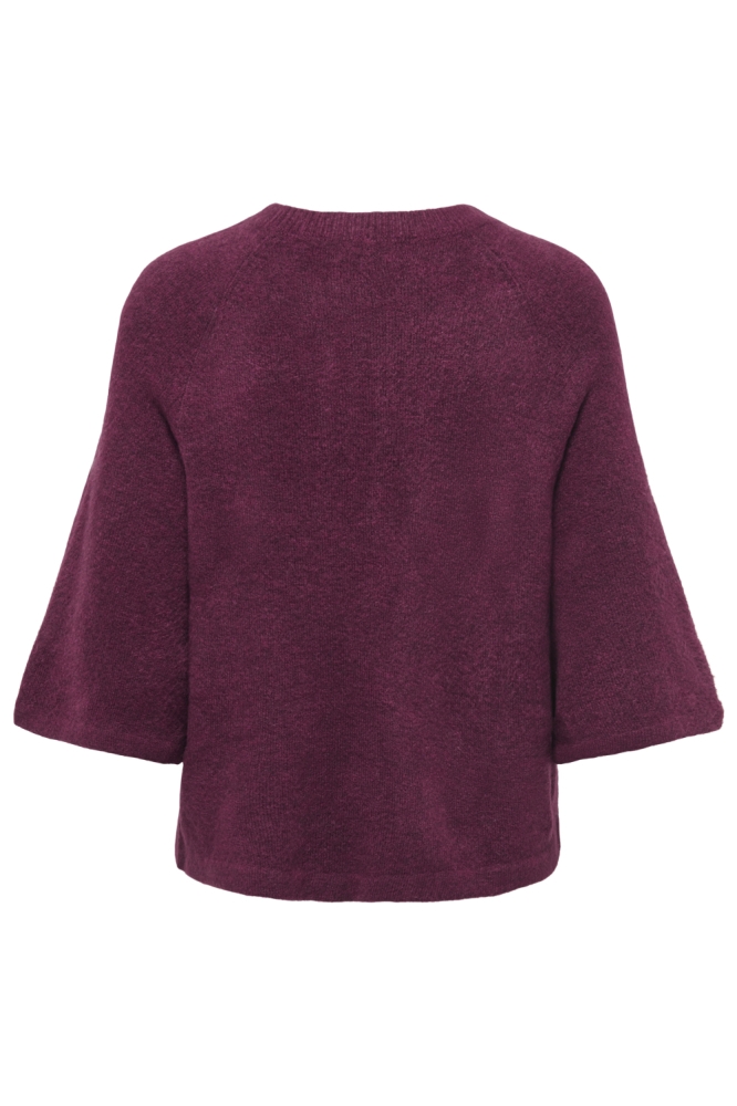 Jacqueline de Yong bordeaux dames trui | Achteraanzicht