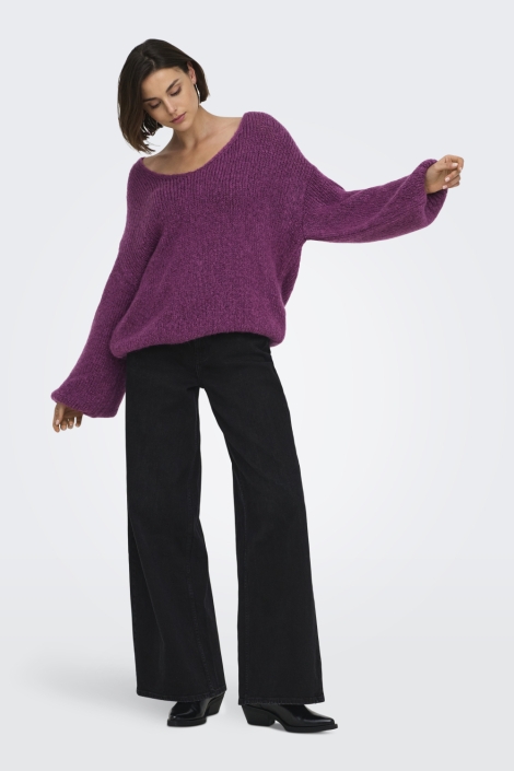 Jacqueline de Yong paarse dames trui | Model