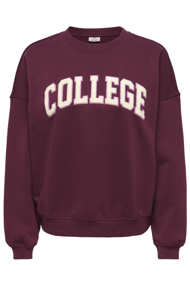 Jacqueline de Yong bordeaux dames sweater | Vooraanzicht