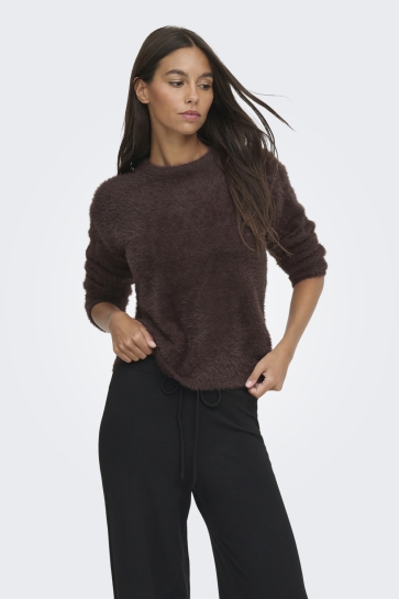 Jacqueline de Yong Trui JDYPRIME JAYLA L/S ON PULLOVER KNT 15376604 Coffee Bean