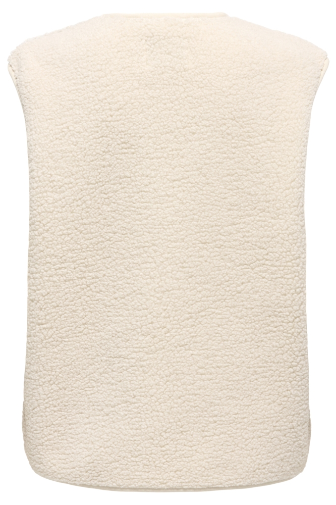 Jacqueline de Yong ecru dames gilet | Achteraanzicht