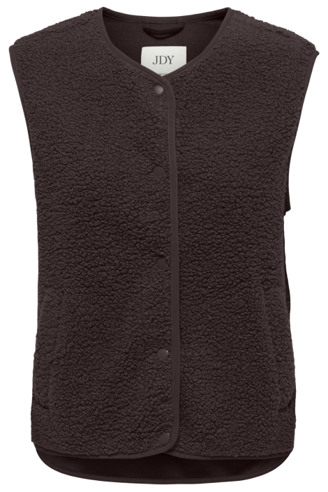 Jacqueline de Yong bruine dames gilet | Vooraanzicht