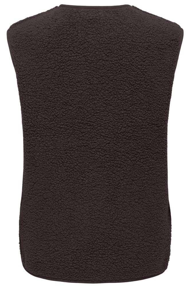 Jacqueline de Yong bruine dames gilet | Achteraanzicht