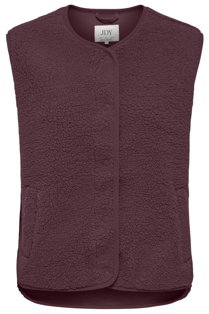 Jacqueline de Yong bordeaux dames gilet | Vooraanzicht