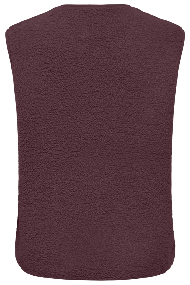 Jacqueline de Yong bordeaux dames gilet | Achteraanzicht