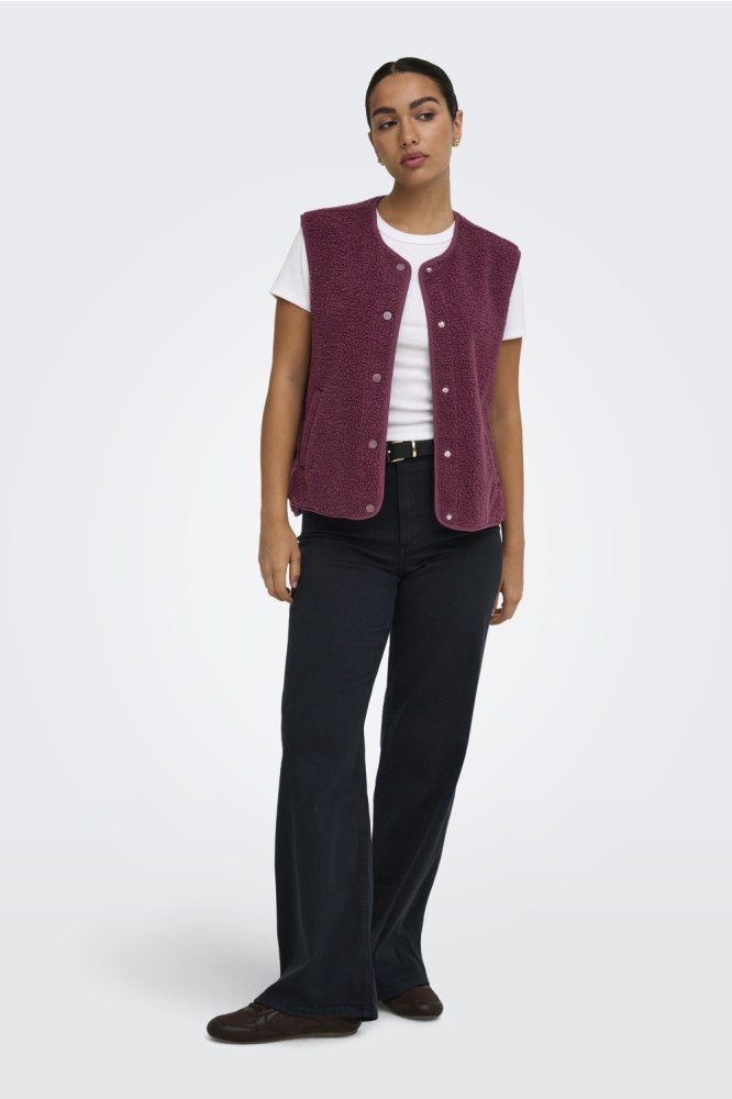 Jacqueline de Yong bordeaux dames gilet | Model