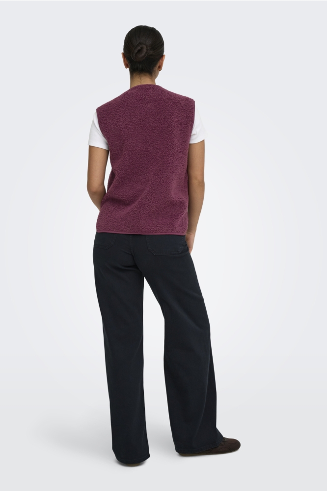 Jacqueline de Yong bordeaux dames gilet | Model