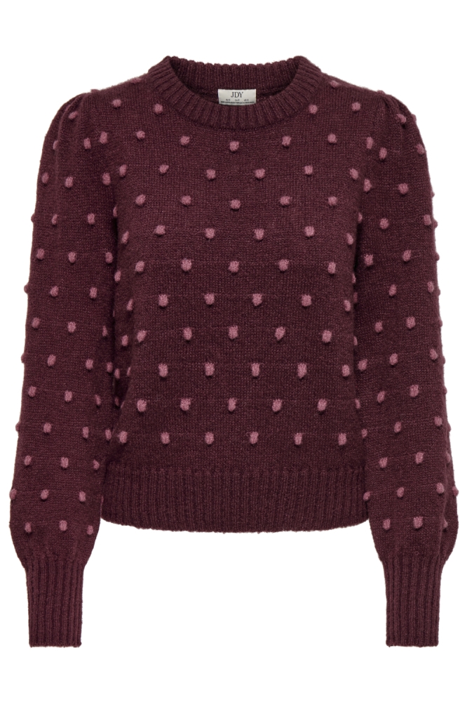 Jacqueline de Yong bordeaux dames trui | Vooraanzicht