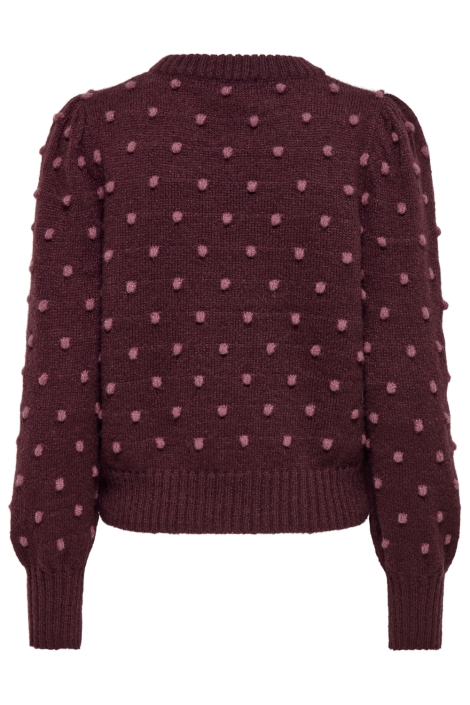 Jacqueline de Yong bordeaux dames trui | Achteraanzicht