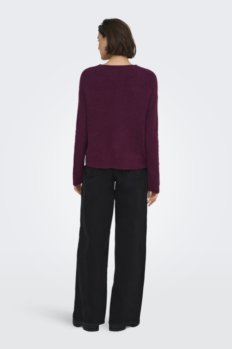 Jacqueline de Yong bordeaux dames trui | Model