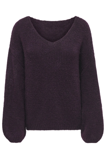 Jacqueline de Yong Trui JDYDINEA L/S REVERSIBLE PULLOV. KNT 15334709 Plum Perfect
