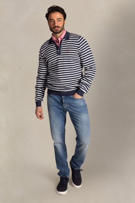 NZA blauwe heren trui | Model