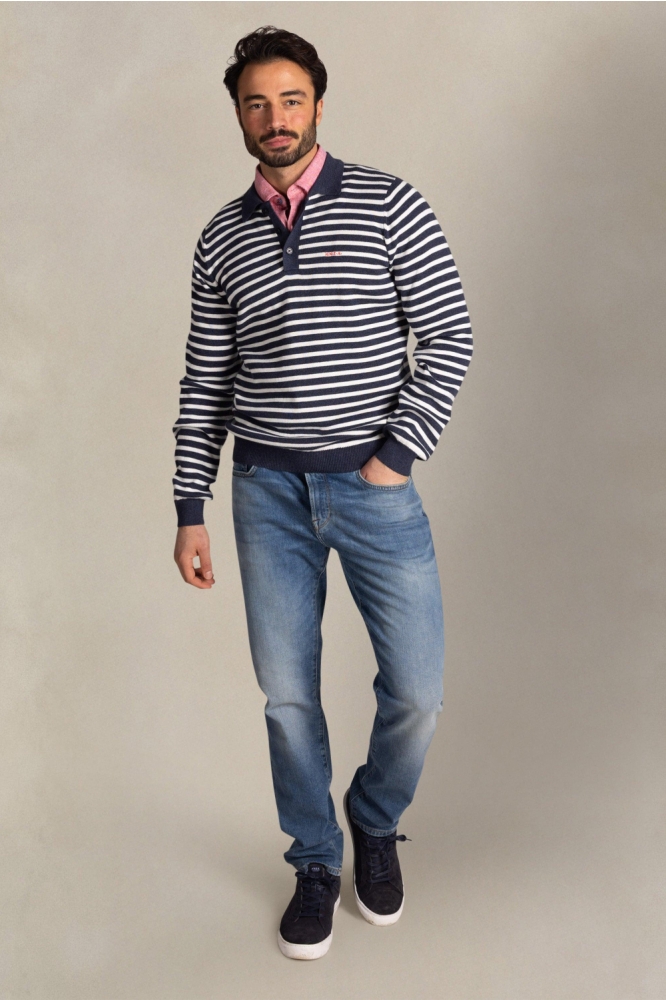 NZA blauwe heren trui | Model